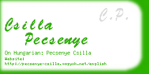 csilla pecsenye business card